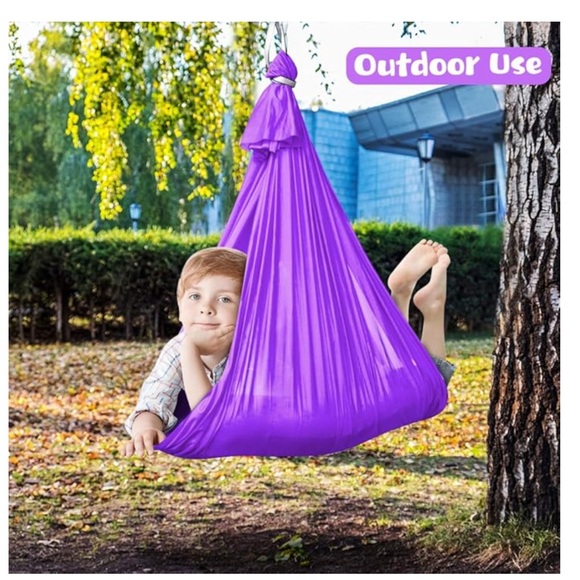 NIB•Sensory Swing by Maxfitone, purple color, one size, holds up to 220lbs - Picture 2 of 10